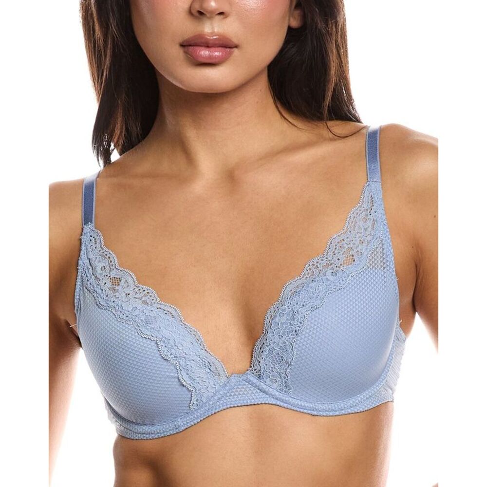 Passionata Womens  Brooklyn Plunge Lace T-Shirt Bra, Blue